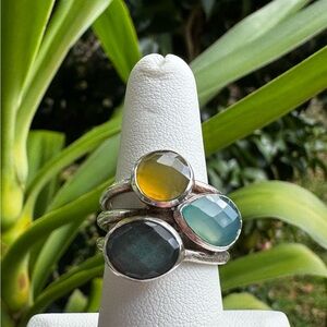 Sea Glass Sterling Silver Ring 6.5